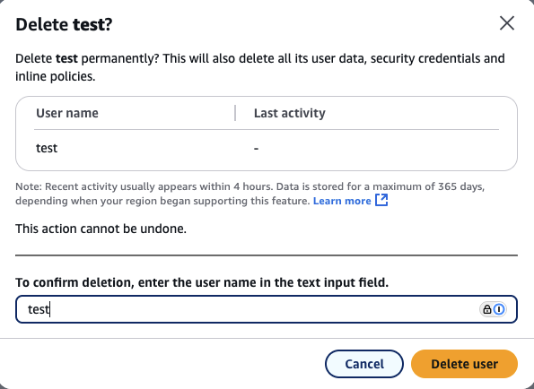 Delete IAM User