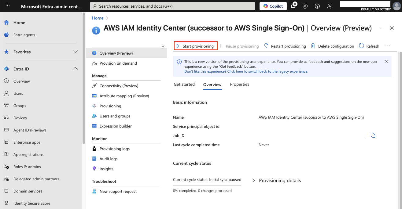 Entra ID Sync Identities