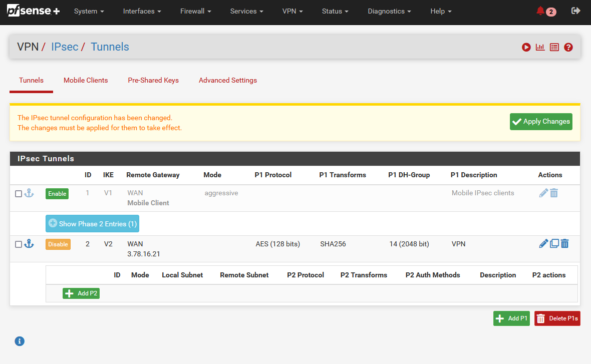 pfSense Phase 2