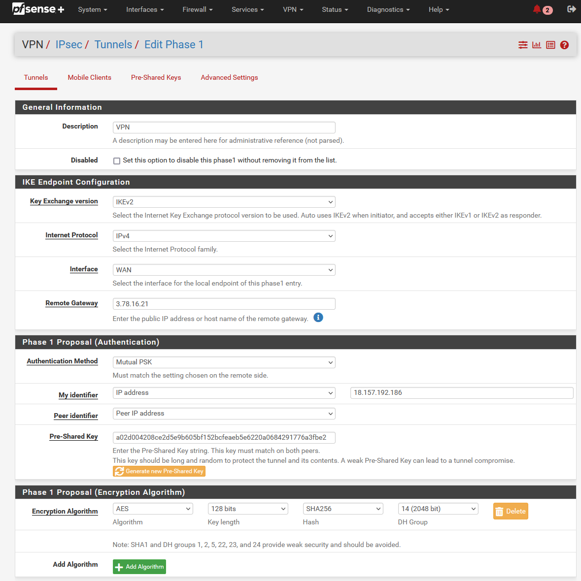 pfSense Phase 1